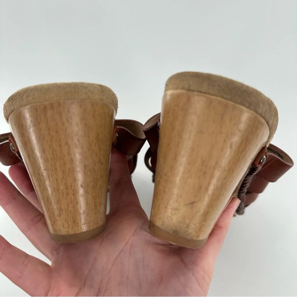 Dansko Troy sandals size 40 brown leather woven slip on clogs orthopedic - Picture 8 of 14